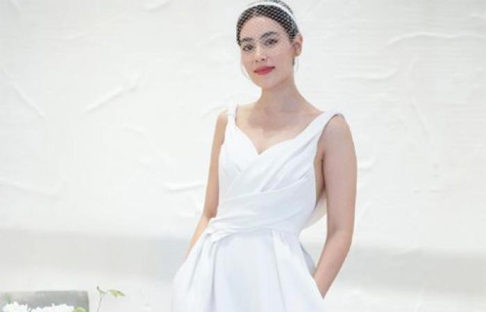 Take a look at Kimberly – Mark Prin’s wedding dress from the famous brand DIOR, beautiful and stunning in every detail.